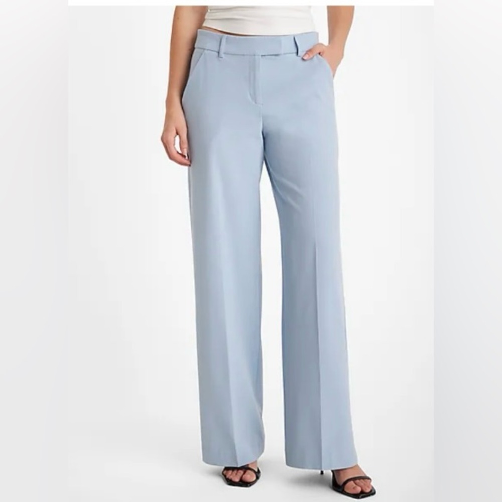 EXPRESS Editor Mid Rise Pinstripe Relaxed Trouser -NWT